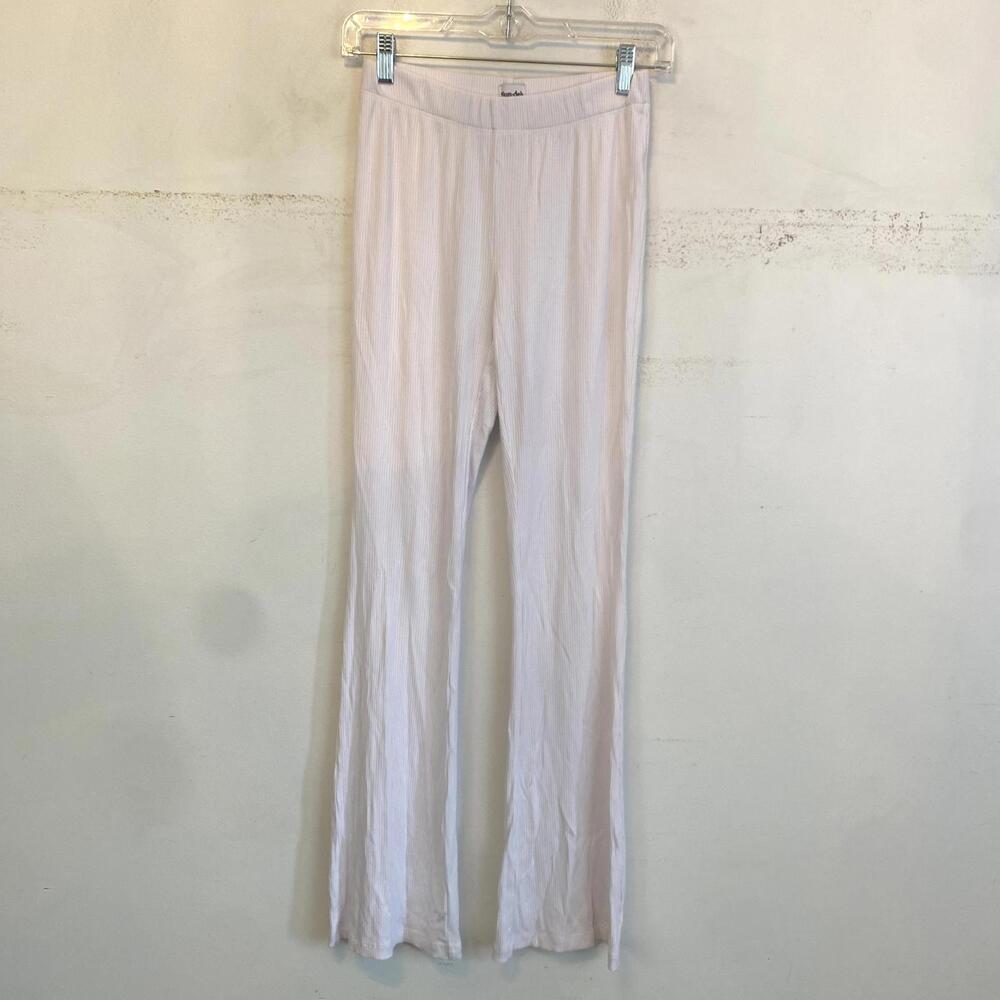SUN DEH ARITZIA white ribbed flare pants sz S